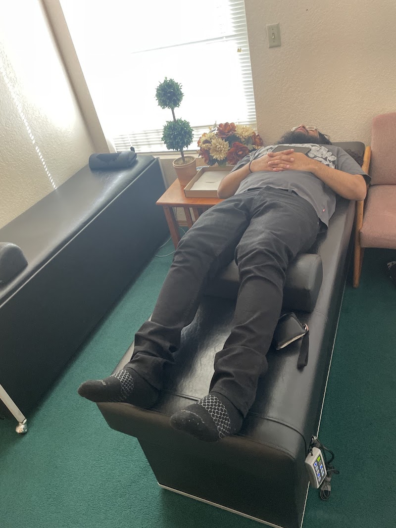 The treatment room with professional equipment and a calm, relaxing environment.