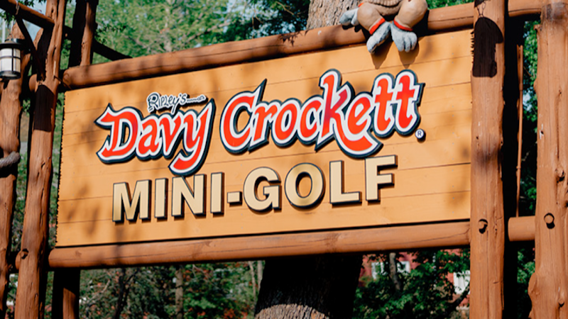 Ripley's Davy Crockett Mini-Golf banner