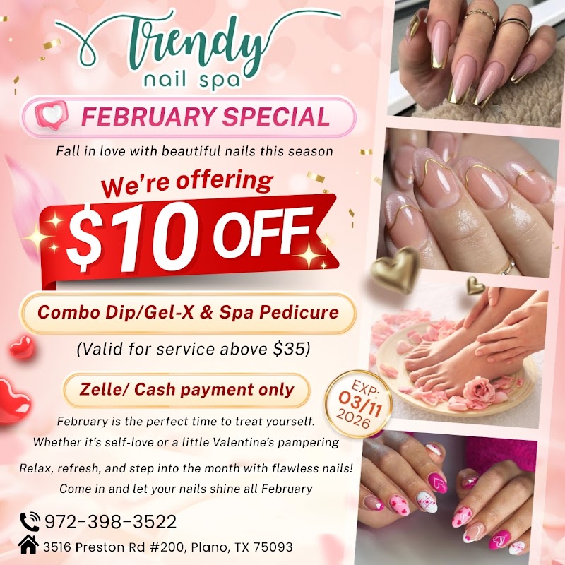 TRENDY NAIL SPA OPEN LATE TIL MIDNIGHT