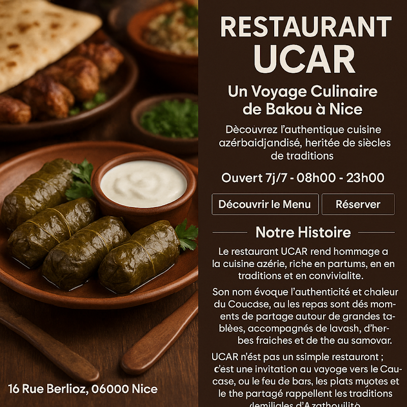 UCAR – Cuisine Azerbaïdjanaise et grillades à Nice photo 3