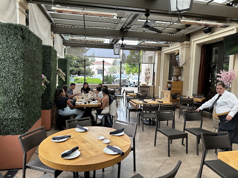 Outdoor dining available in a mall-like setting