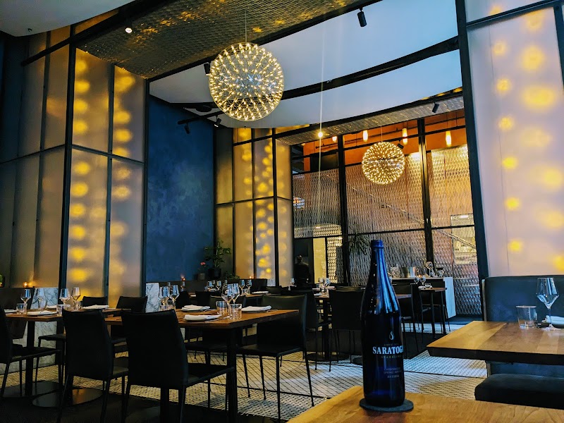 Swanky, modern setting with intimate lighting