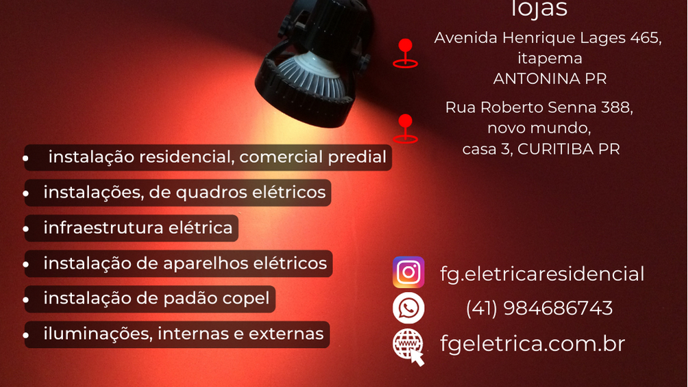 Reparos, instalações e Elétrica Residencial FG