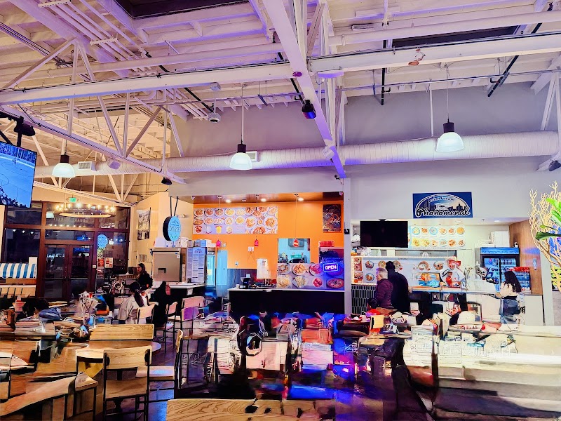 Diverse food vendors under one roof