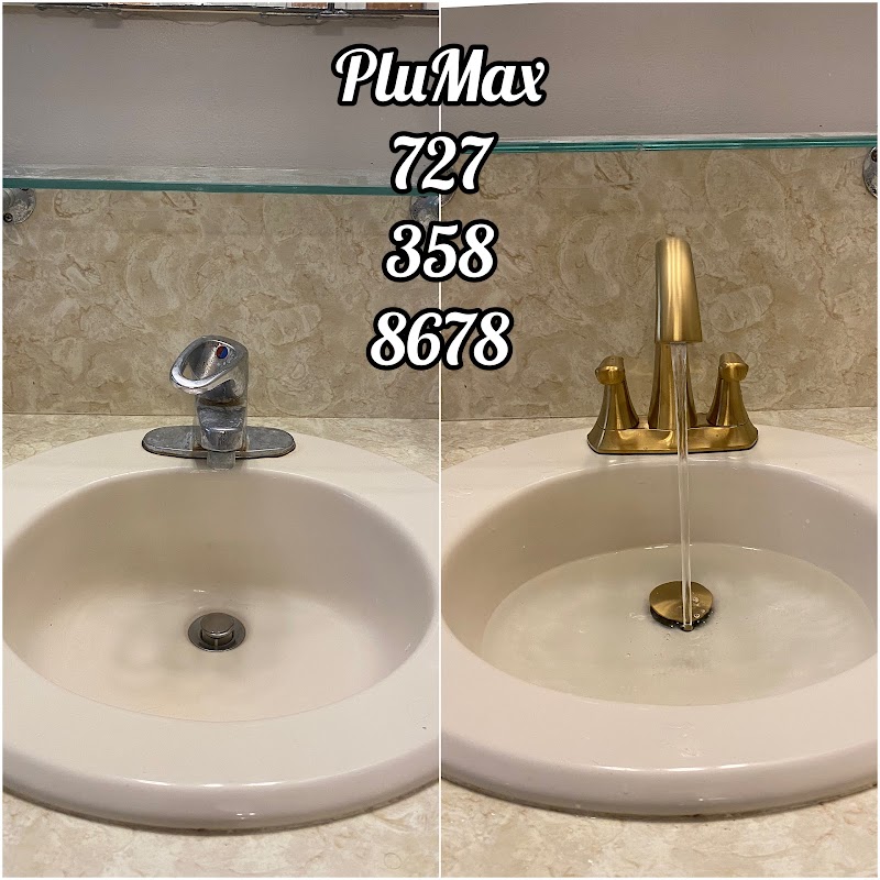 Bathroom faucet replacement before and after