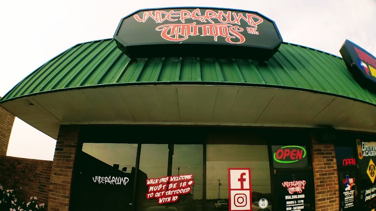 Underground Tattoos Inc — tattoo studio near Harlingen