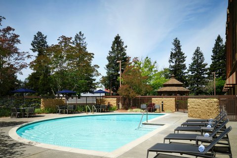 Outdoor pool for relaxation and socializing