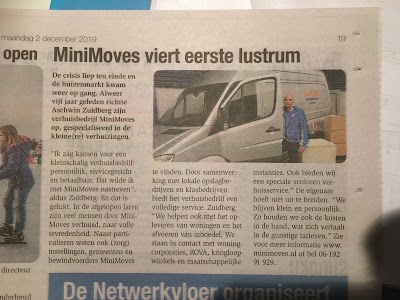 Foto van MiniMoves Verhuisbedrijf Zwolle e.o. Flexibele verhuisservice, Seniorenverhuizingen & Woningontruiming