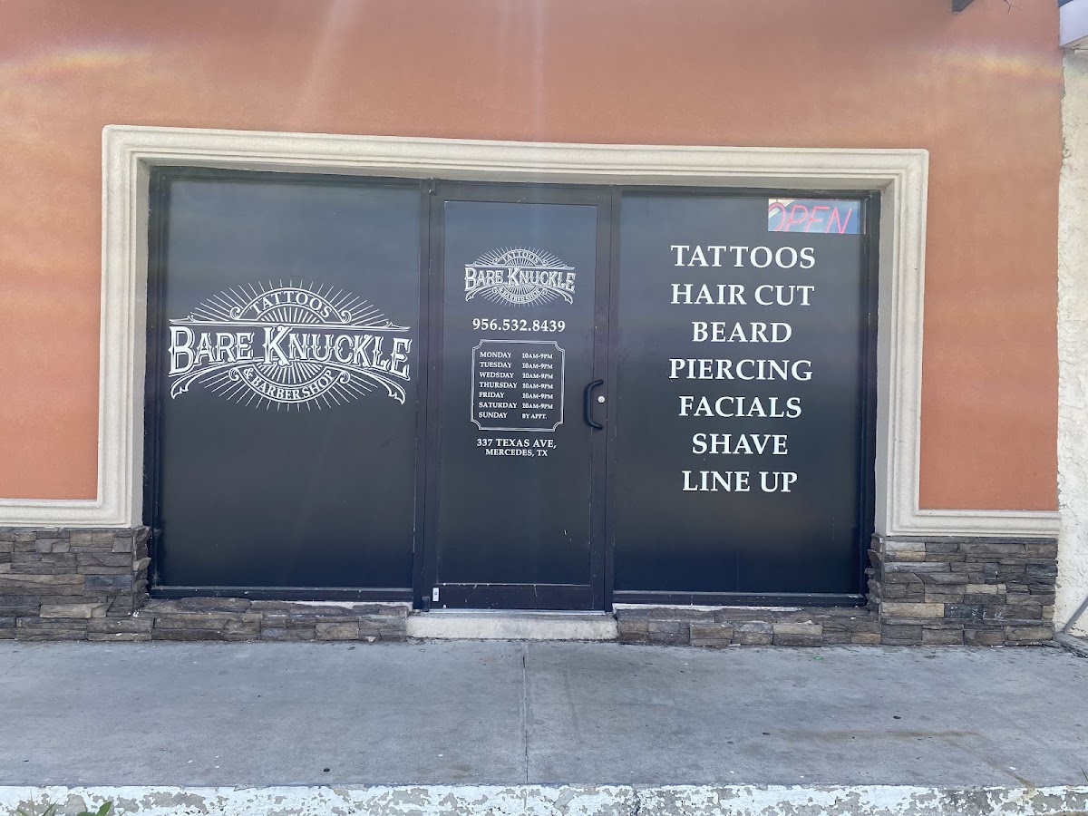 Bareknuckle Tattoos & Barbershop tattoo parlor in Mercedes, TX