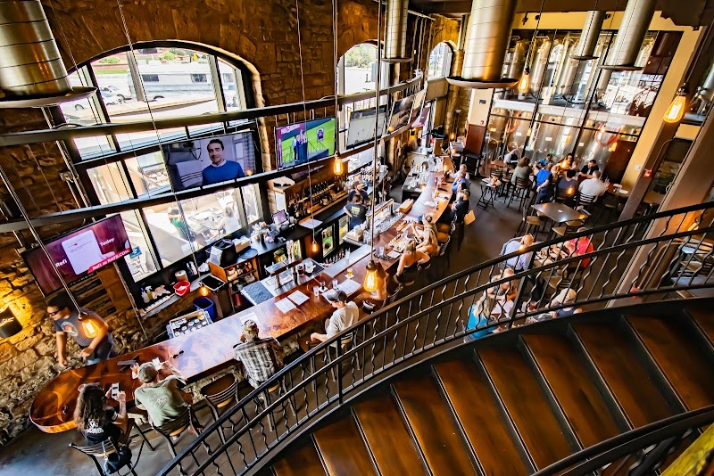 Juicy bison burger and craft beer at Colorado Mountain Brewery in north Colorado Springs