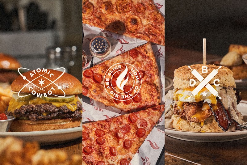 Large New York-style pizza slice at Fat Sully's on South Tejon in Colorado Springs