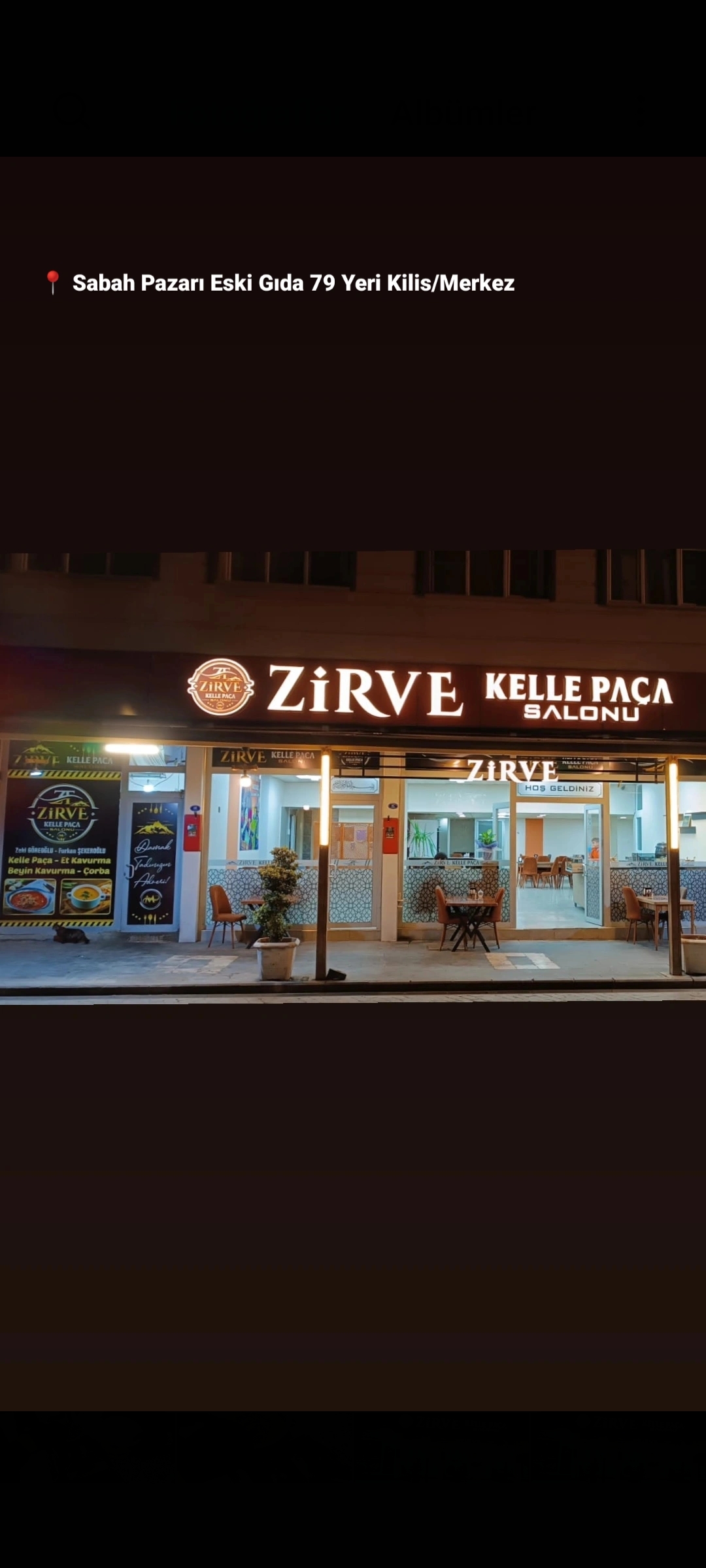 Zirve Kelle Paça Salonu Kilis mekanı