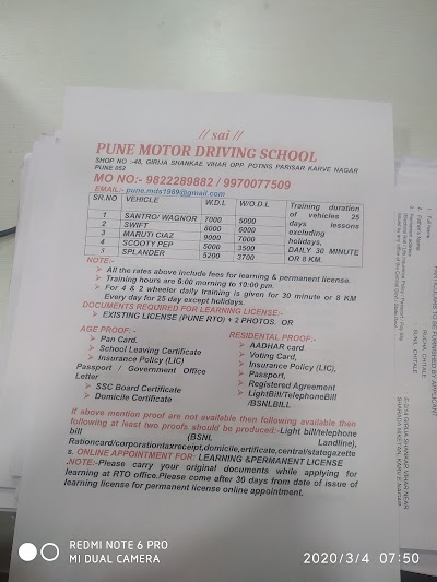 pune motor driving school