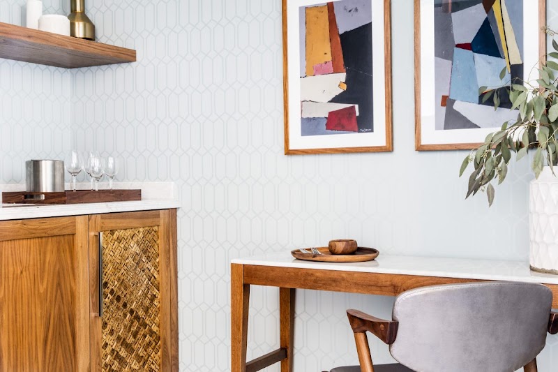 Sleek rooms with kitchenettes