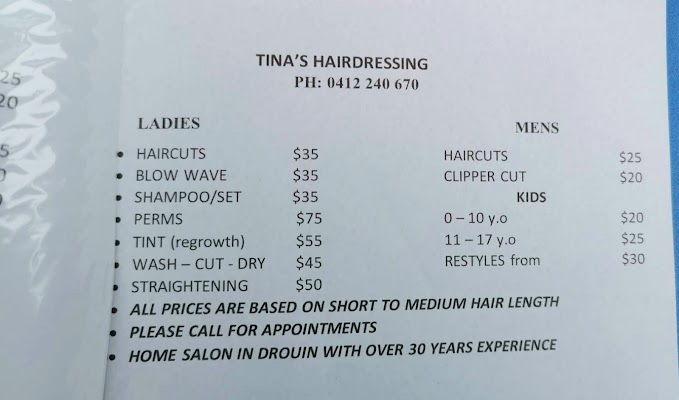 Tina's Hairdressing Drouin photo 2