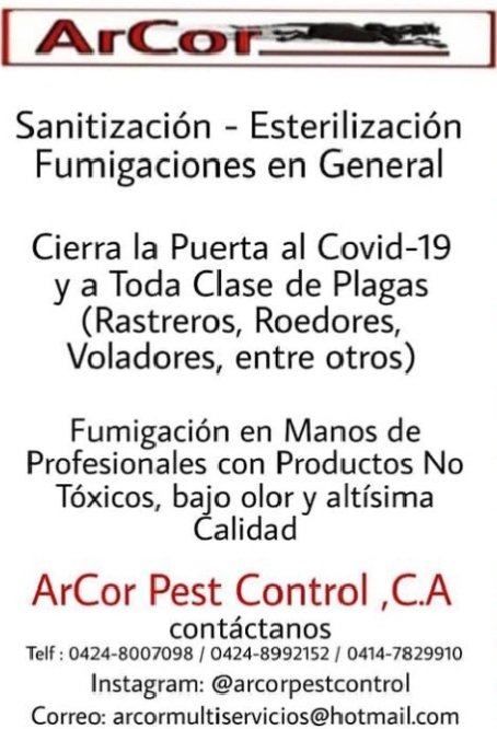Foto Arcor Pest Control c.a 2