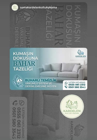 Soma Kardelen Buharlı Koltuk Yıkama - Temizlik