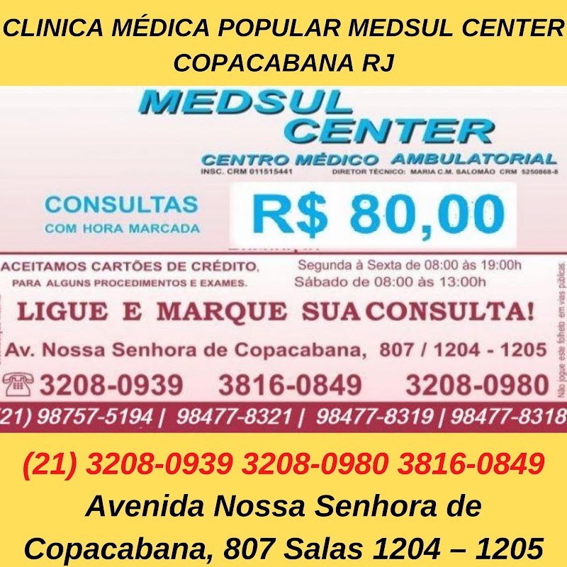 Foto de Clinica Médica Popular MedSul Center Copacabana RJ