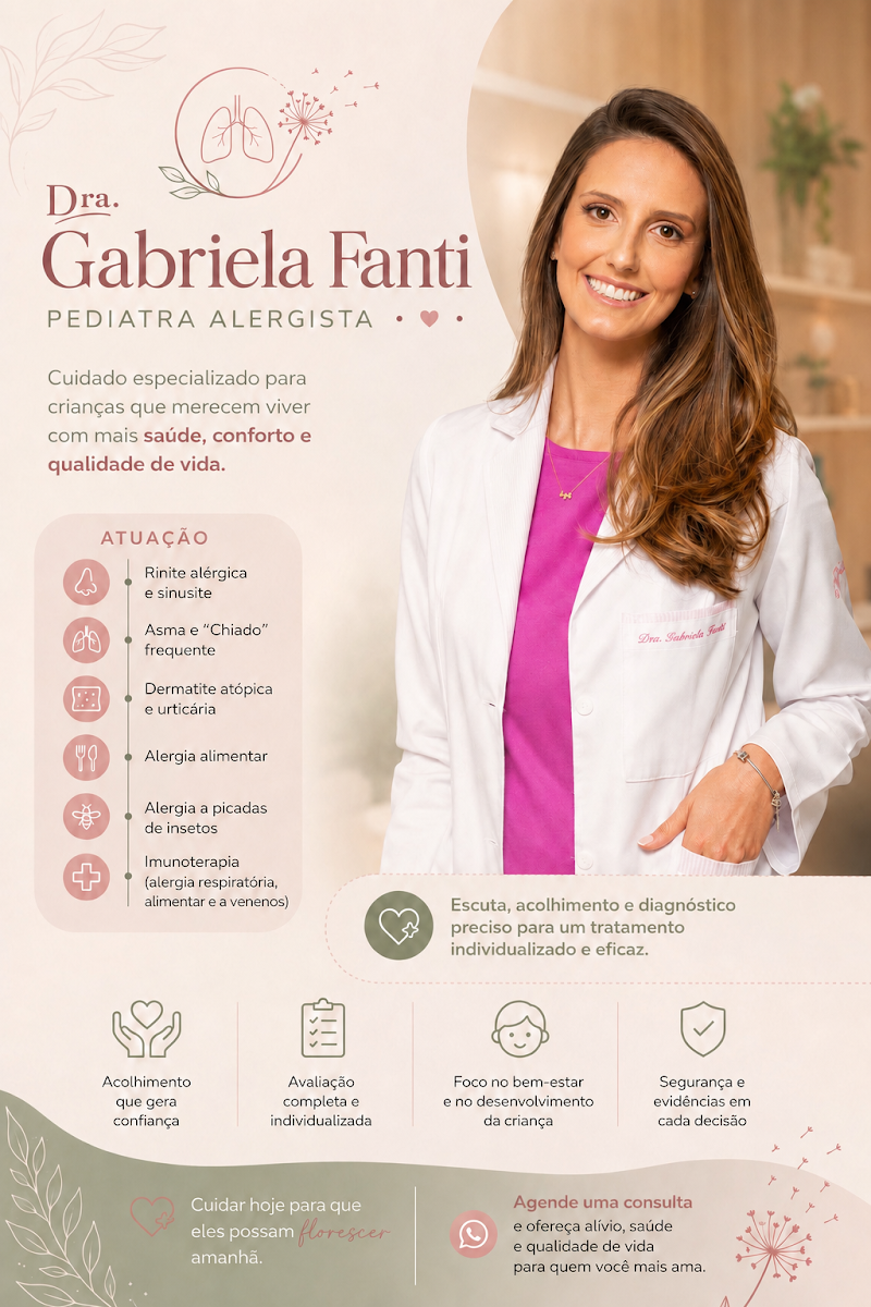 Foto de Dra. Gabriela Fanti |Pediatra Alergista na Bela Vista| |Alergista infantil|