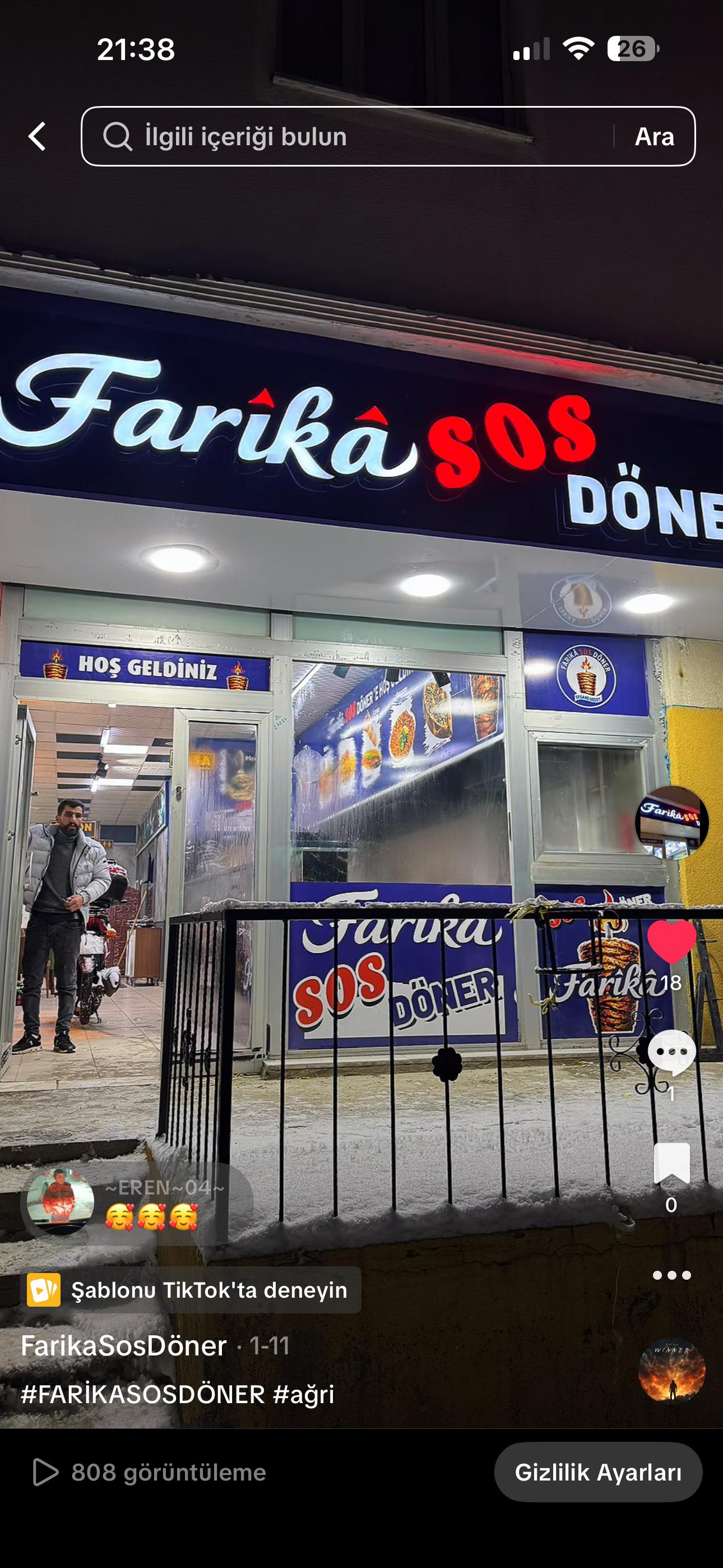 Farika sos döner mekanı
