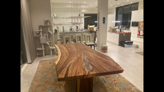 Live edge exotic wood NC