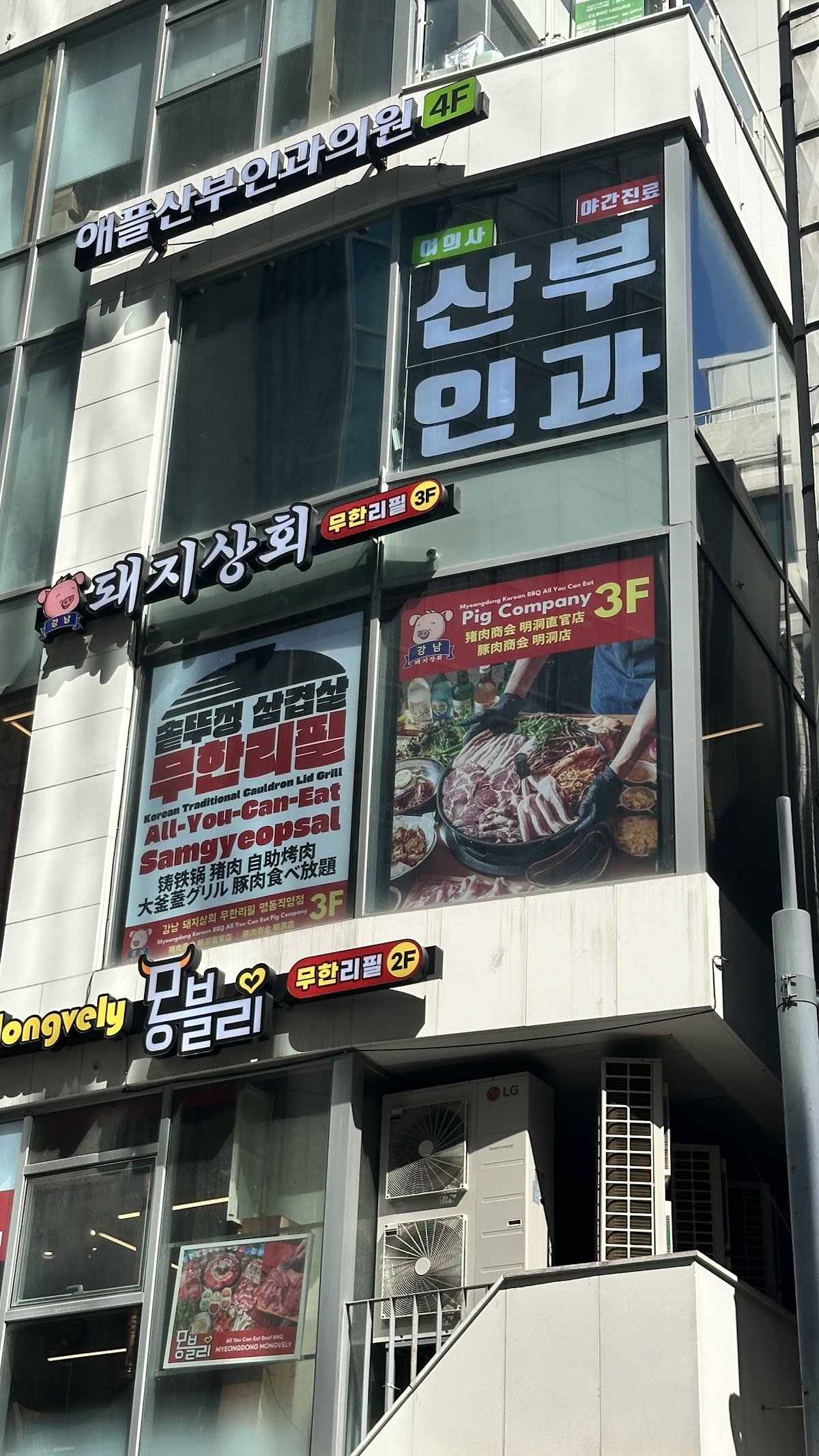 Myeongdong Korean BBQ All You Can Eat Pig Company in seoul