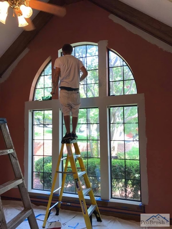 Interior wall painting detail