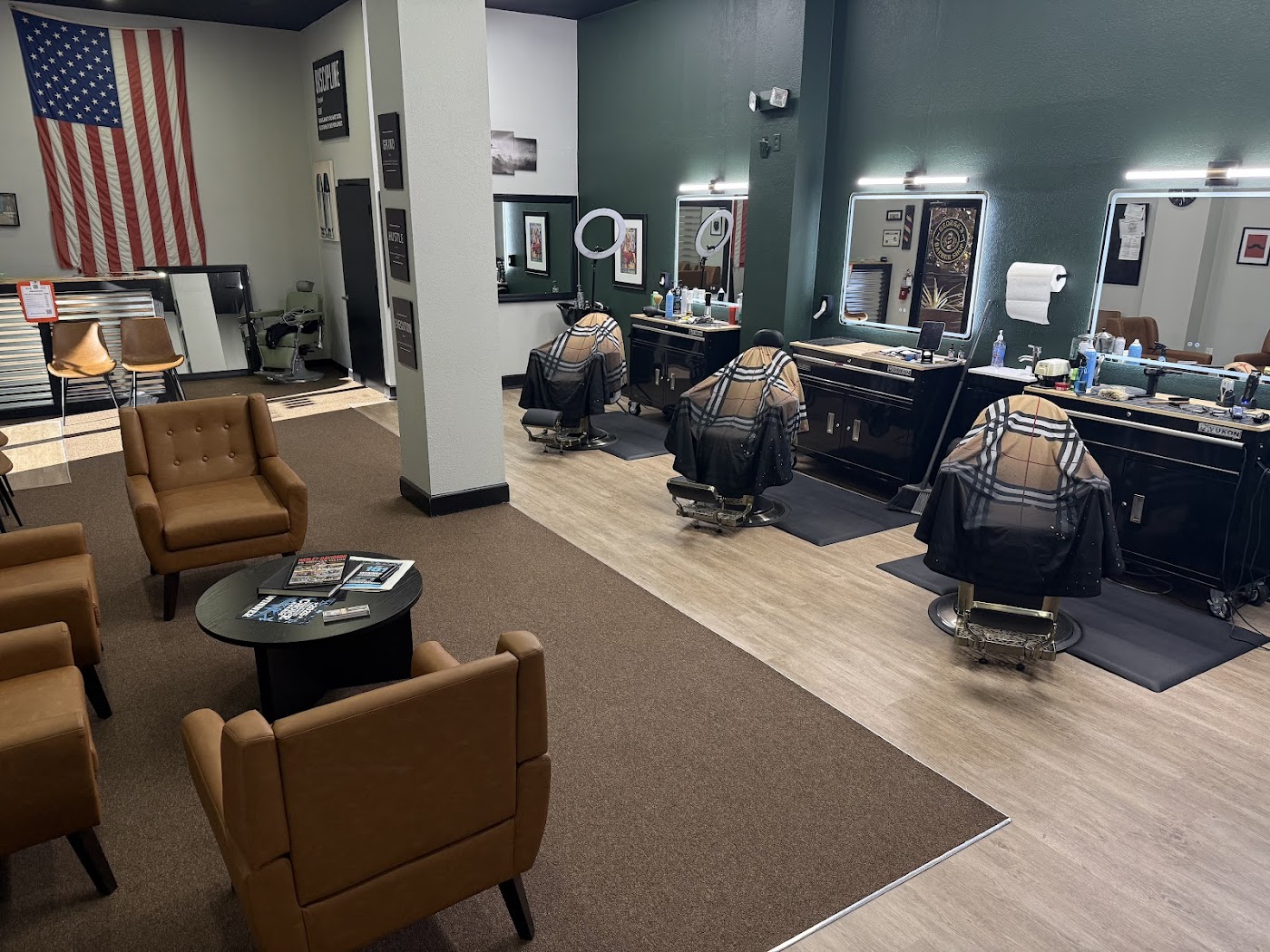 George's Barbershop interior
