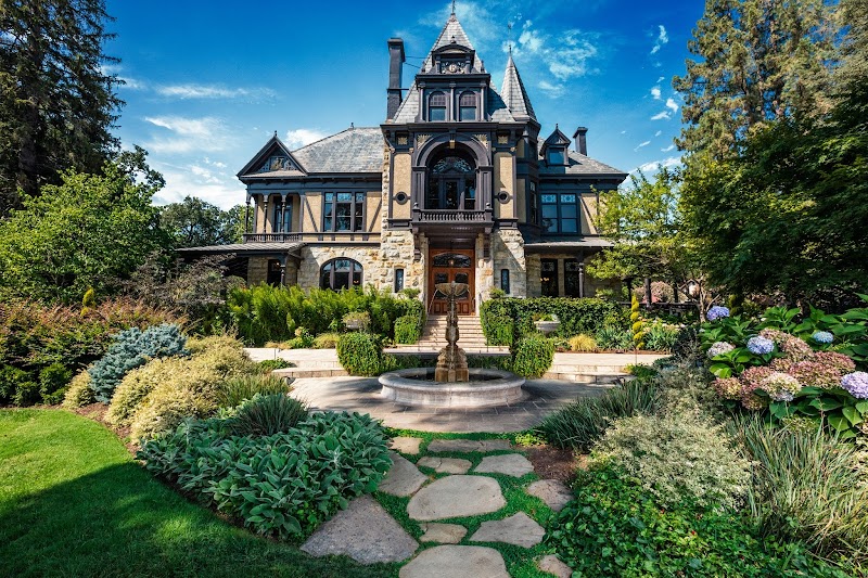 Stately 19th-century stone buildings and verdant gardens