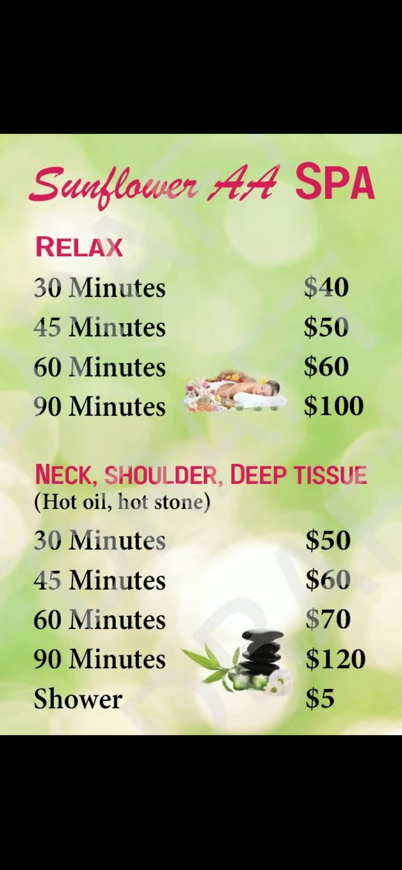Sunflower Spa ~Massage