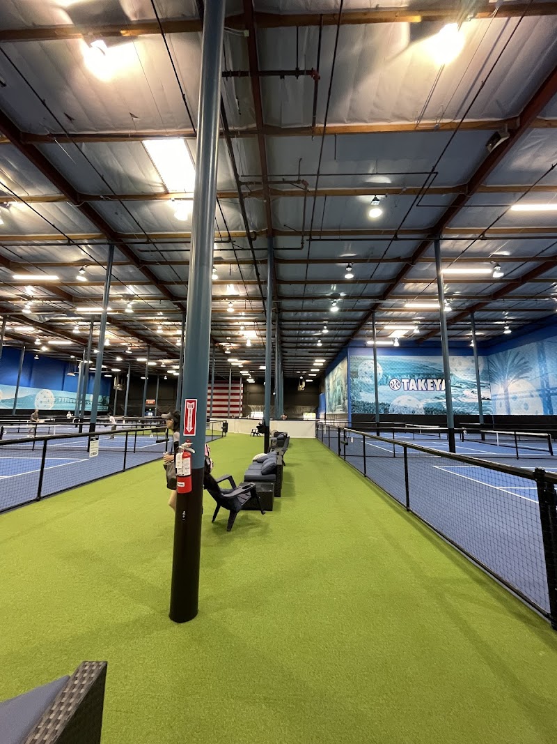 Twenty pristine indoor pickleball courts