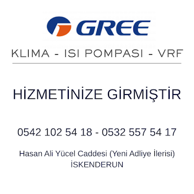 Gree Klima - Isı Pompası - VRF Bayi (İskenderun) - Klima Servisi