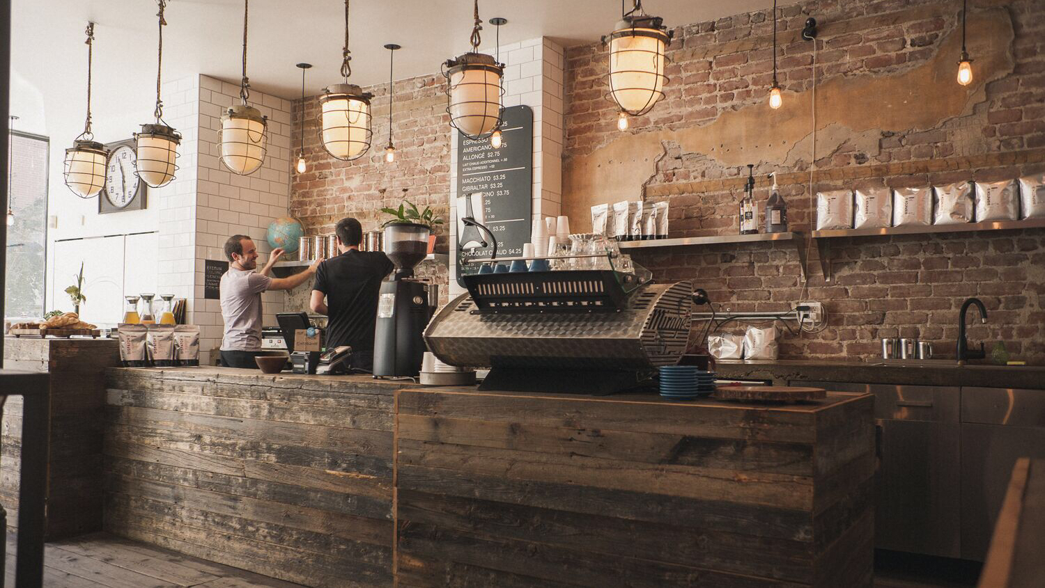 Café Nocturne interior — warm coffee shop atmosphere in Montreal