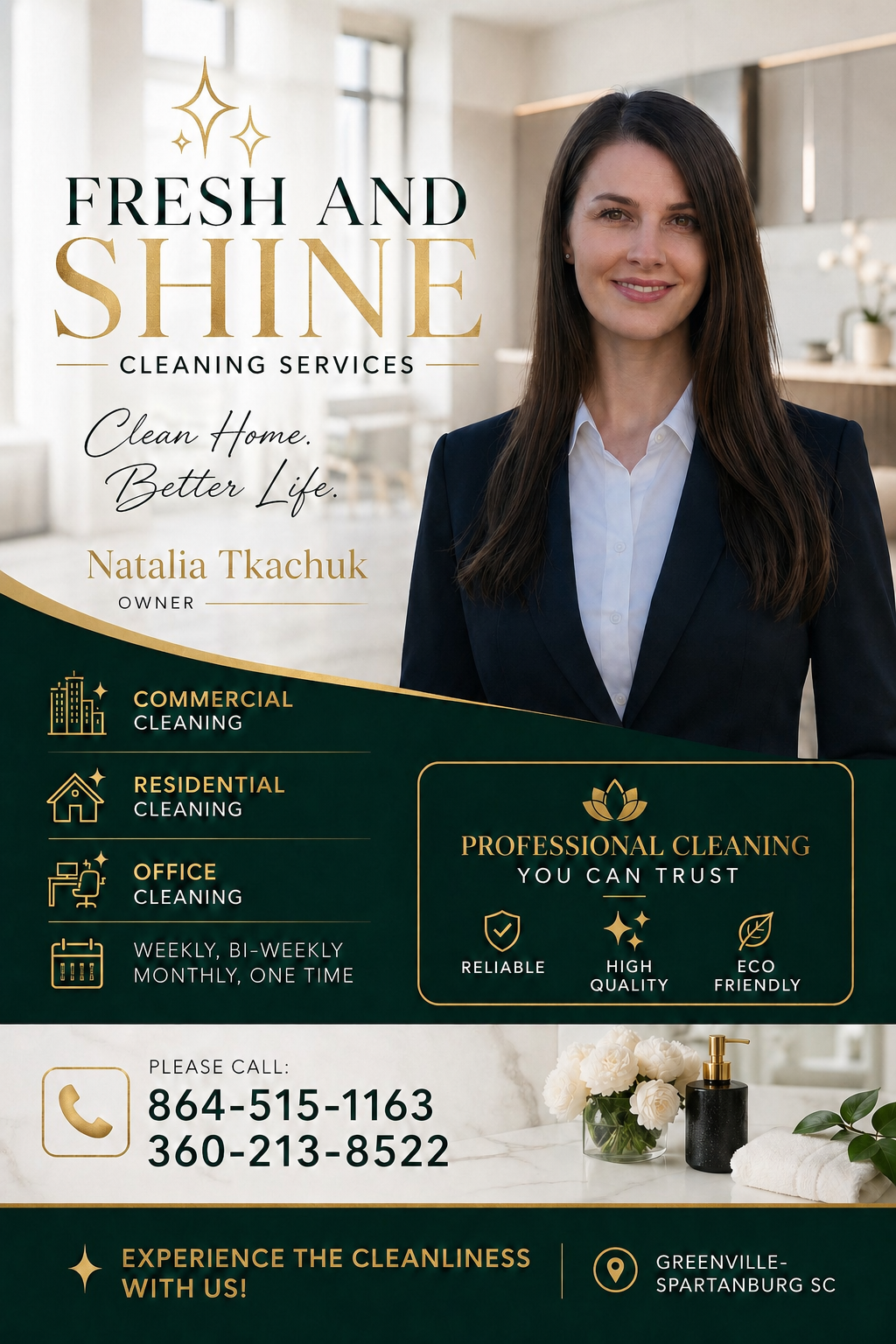 Fresh and Shine Cleaning services LLC at work